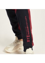 XYZ Printed Jog Pants with Pockets and Drawstring Closure