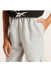 Reebok Logo Print Jog Pants with Pockets and Elasticated Waistband