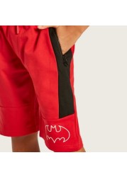 Batman Mid-Rise Shorts with Drawstring Closure and Pockets