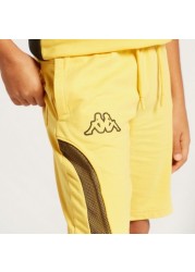 Kappa Logo Detail Shorts with Drawstring Closure and Pockets