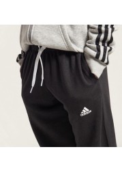 adidas Logo Print Jog Pants with Drawstring Closure and Pockets