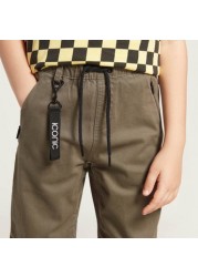 Iconic Solid Pants with Drawstring Closure and Pockets