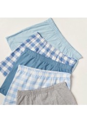 Juniors Printed Boxers - Set of 5