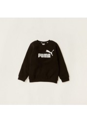 PUMA Printed Crew Neck Sweatshirt and Joggers Set