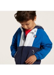 Juniors Panelled Jacket with Hood and Pockets