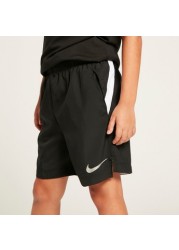 Nike Solid Shorts with Elasticated Waistband and Pockets