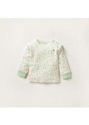 Juniors Printed Long Sleeve Top and Pyjama Set