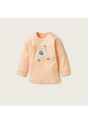 Juniors Printed Long Sleeve T-shirt and Pyjama Set