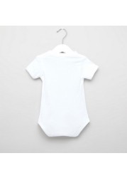 Just Add A Kids Little Sister Print Bodysuit with Round Neck