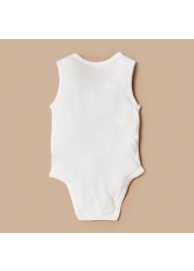 Giggles Printed Sleeveless Bodysuit with Snap Closure