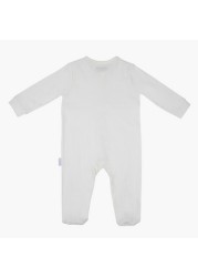 Giggles Textured Closed Feet Sleepsuit with Long Sleeves