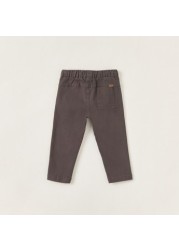 Giggles Solid Pants with Elasticated Drawstring and Pockets