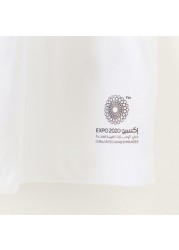 Expo 2020 Printed Dress with Short Sleeves