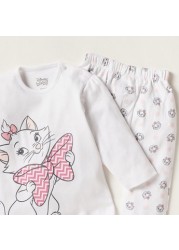 Disney Marie Print T-shirt with Full Length Pyjamas - Set of 2