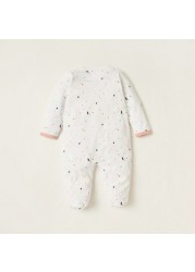 Juniors All-Over Printed Closed Feet Sleepsuit with Long Sleeves