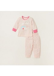 Juniors Printed 4-Piece T-shirt and Pyjama Set