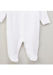 Solid Sleepsuit with Long Sleeves