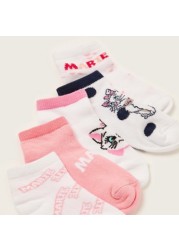 Disney Marie Print Ankle Length Socks - Set of 5