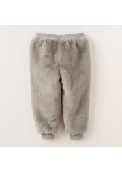 Giggles Plush Jog Pants with Drawstring Closure