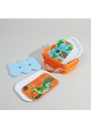 Yubo Printed Lunch Box with Multiple Containers and Face Plate