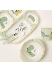 Juniors Dinosaur Print 5-Piece Dinner Set