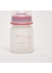 Giggles Glass Feeding Bottle with Silicone Sleeve - 50 ml