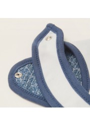 Juniors Embroidered Detail Bib with Press Button Closure