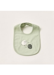 Juniors Printed Bib with Button Closure - Set of 2