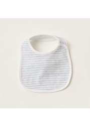 Juniors Striped Bib with Press Button Closure