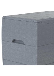 Cosmoplast Cedargrain Plastic Deck Storage Box (270 L, 116.5 x 45 x 56 cm)