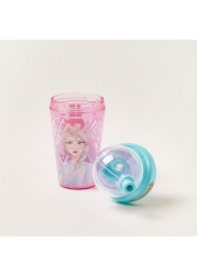 Frozen II Printed Tumbler with Loop Straw - 420 ml