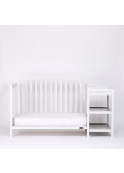 Dream On Me Chloe 3-In-1 Convertible Crib with Changer - Grey