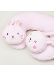 Juniors Neck Pillow with Bunny Accents