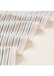 Juniors Striped Receiving Blanket with Rocket Embroidery - 76x102 cms