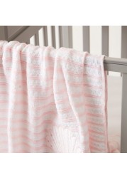 Juniors Striped Receiving Blanket - 100x100 cms