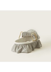 Cambrass Moses Basket with Frills and Canopy