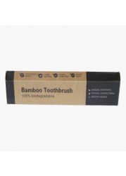 Ionic MSM Charcoal Bamboo Toothbrush with Wooden Handle