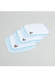 Mickey Mouse 6-Piece Cotton Washcloth Pack - 25x25 cms