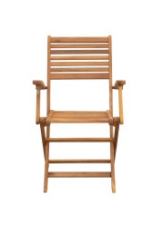 Kingston Acacia Wood Folding Chair W/Armrests Generic (61.5 x 56 x 90 cm, 2 Pc.)