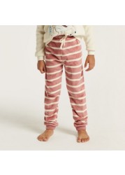 Juniors Embroidered T-shirt and Striped Pyjamas Set