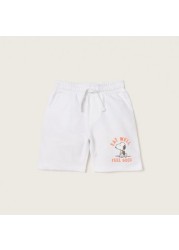 All-Over Snoopy Print T-shirt and Shorts Set