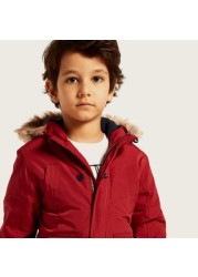 Juniors Zip Through Jacket with Hood and Pockets