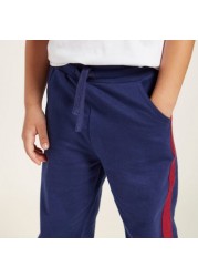 Juniors Solid Jog Pants with Drawstring Closure and Pockets