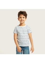 Lee Cooper Printed Round Neck T-shirt and Shorts Set