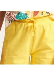 Juniors Solid Shorts with Drawstring Closure