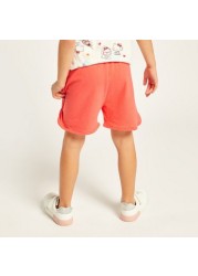 Juniors Solid Shorts with Drawstring Closure