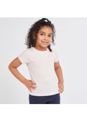 Juniors Solid Round Neck Top - Set of 2