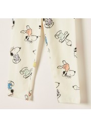 Peanuts Printed Leggings with Elasticised Waistband