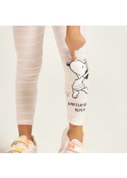 Peanuts Print Leggings with Elasticised Waistband