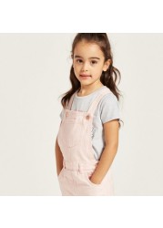 Juniors Solid Dungarees with Pockets